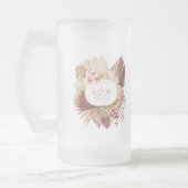 Boho Oasis Wedding Floral Frame ID959 Mattglas Bierglas (Links)