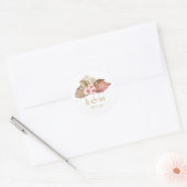 Boho Oasis Wedding Floral ID959 Runder Aufkleber (Umschlag)