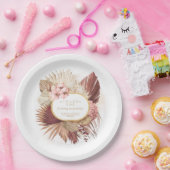 Boho Oasis Wedding Floral Vielen Dank V2 ID959 Pappteller (Party)