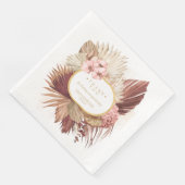 Boho Oasis Wedding Floral Vielen Dank V2 ID959 Serviette (Ecke)