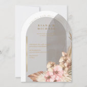 Boho Oasis Wedding Foto Template Arch ID959 Einladung (Vorderseite)
