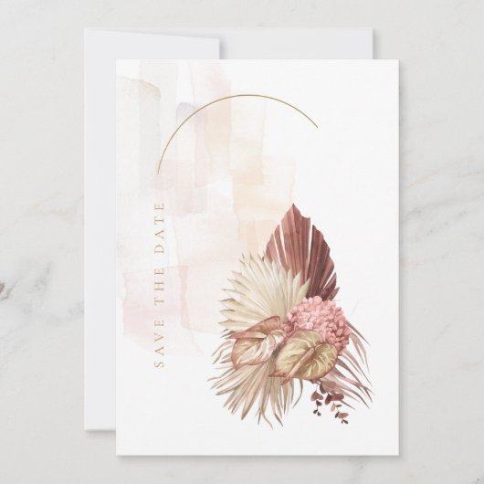 Boho Oasis Wedding Foto Template ID959 Save The Date (Vorderseite)