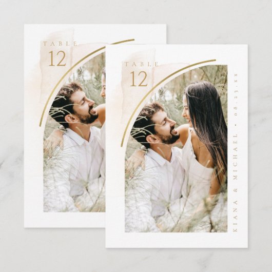 Boho Oasis Wedding Foto Tischnummer ID959 (Vorne/Hinten)