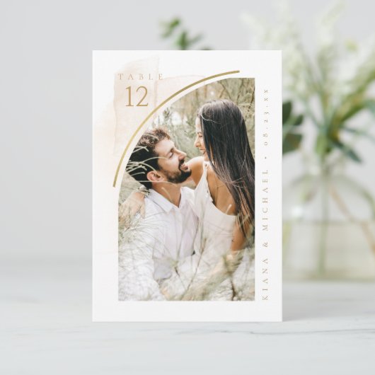 Boho Oasis Wedding Foto Tischnummer ID959 (Stehend Vorderseite)
