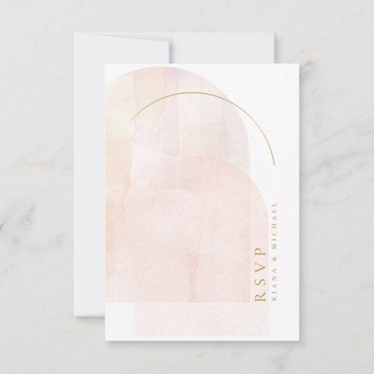 Boho Oasis Wedding ID959 RSVP Karte (Rückseite)