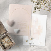 Boho Oasis Wedding Probe Dinner Blush ID959 Einladung