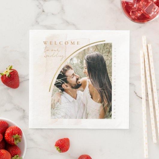 Boho Oasis Wedding Welcome Foto ID959 Serviette (Beispiel)