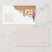 Boho Oasis Wedding Wishing Well ID959 Begleitkarte (Vorne/Hinten)