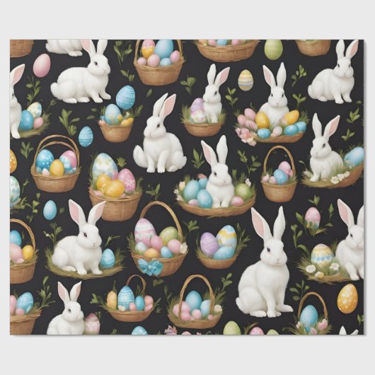 Boho Oaster Bunny Collection Geschenkpapier (Flach)
