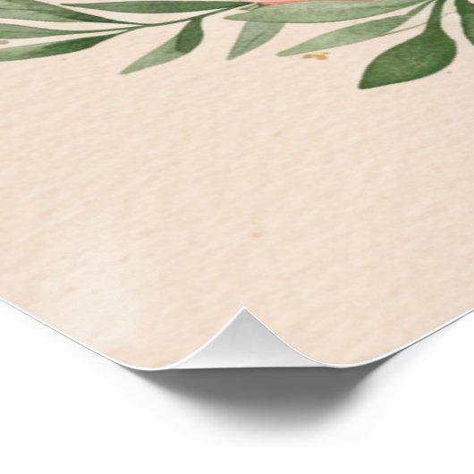 Boho Oaster Bunny Printable Whimsical Pastel Poster (Ecke)