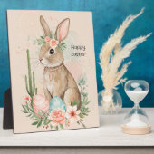 Boho Oaster Bunny Whimsical Pastel Fotoplatte (Seite)