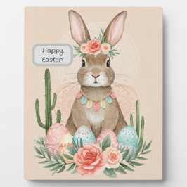 Boho Oaster Bunny Whimsical Pastel Fotoplatte