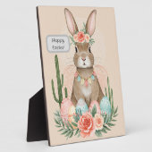 Boho Oaster Bunny Whimsical Pastel Fotoplatte (Seite)