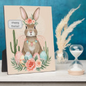 Boho Oaster Bunny Whimsical Pastel Fotoplatte (Seite)