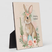 Boho Oaster Bunny Whimsical Pastel Fotoplatte (Seite)