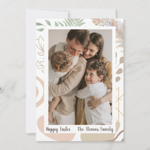 Boho Oaster Card, Flachbild-Foto, druckbar Feiertagskarte