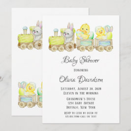 Boho Oaster Chicks Cho Cho Züge Babydusche Invit Einladung