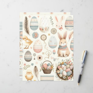 Boho Oaster Ephemere Scrapbook Paper