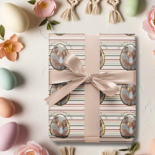 Boho Oaster personalisiertes Foto und Name Geschenkpapier