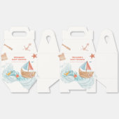 Boho Ocean Boy Adventure Sailboat Babydusche Geschenkschachtel (Ungeklappt)