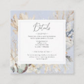 Boho Ocean Dusty Blue auf der Hochzeit am Strand Begleitkarte (Vorderseite)