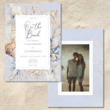 Boho Ocean Dusty Blue On Beach Foto Hochzeit