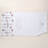 Boho Ocean Muschel Baby Dusche Gefallen Strandtuch (Vorderseite)