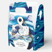 Boho Ocean Waves Baby Dusche Geschenkschachtel (Geöffnet)