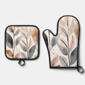 Boho Ofenhandschuh & Topflappen-Set (Vorderseite)