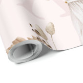 Boho Oh Baby Brown & Pink Bassinet Roll Geschenkpapier (Rolleneckpunkt)