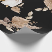 Boho Oh Baby Brown und Black Bassinet Geschenkpapier (Ecke)