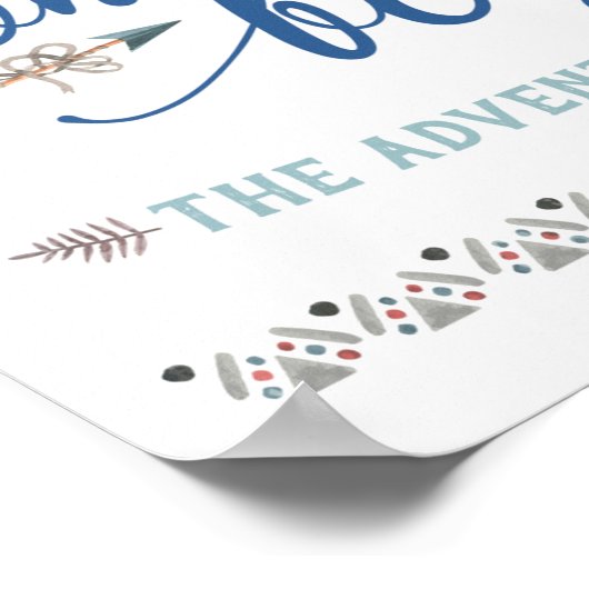 Boho Oh Boy Tribal Baby Dusche Schild (Ecke)