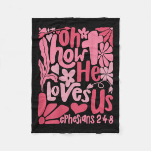 Boho Oh, wie er uns Jesus Christliche Werte Liebe Fleecedecke