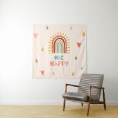 Boho One erster Geburtstag Regenbogen Wandteppich (Beispiel)