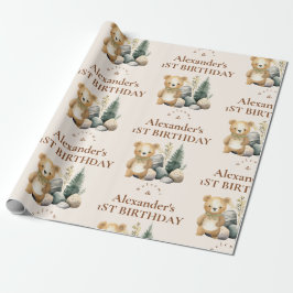 Boho One Happy Camper 1. Geburtstag Party Geschenkpapier