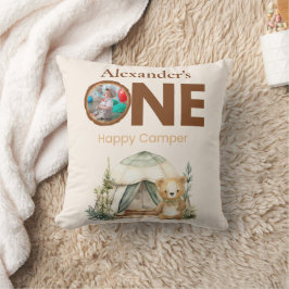 Boho One Happy Camper 1. Geburtstag Party Kissen