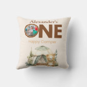 Boho One Happy Camper 1. Geburtstag Party Kissen (Rückseite)