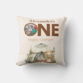 Boho One Happy Camper 1. Geburtstag Party Kissen (Vorderseite)