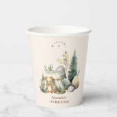 Boho One Happy Camper 1. Geburtstag Party Pappbecher (Rückseite)