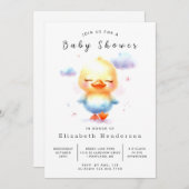 Boho Online Duck Baby Shower Einladung (Vorne/Hinten)