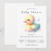 Boho Online Duck Baby Shower Einladung (Vorne/Hinten)