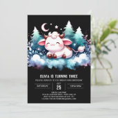 Boho Online Kuh Geburtstag Einladung (Stehend Vorderseite)