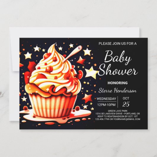 Boho Online Little Muffin Boy Baby Shower Einladung (Vorderseite)