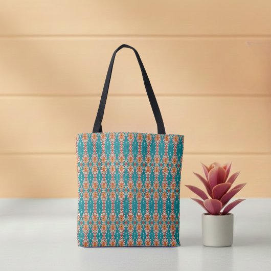 Boho Orange and turquoise Tribal Inspired  Tasche