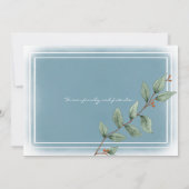 Boho Orange Blau Blumenmuster Dankeskarte (Rückseite)