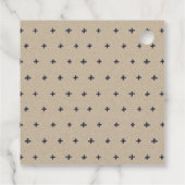 Boho Orange Blossom Botanische Hochzeit Geschenkanhänger (Rückseite)