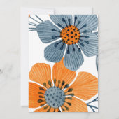 Boho Orange Blossom Floral Wedding Save The Date (Rückseite)