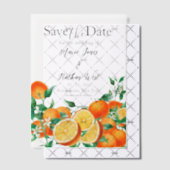 Boho Orange Blossom Save the Date Pergament Einladungen (Versetzt (Einladung))