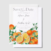 Boho Orange Blossom Save the Date Pergament Einladungen (Versetzt)