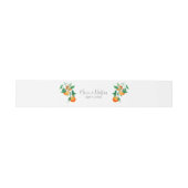 Boho Orange Blossom Wedding Einladungsbanderole (Flach)